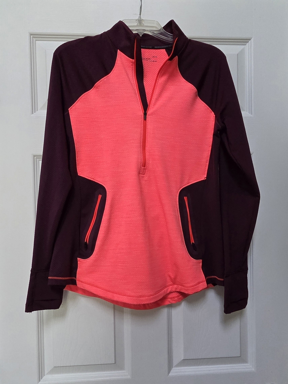 Under Armour Neon Pink & Plum Half-Zip Performance Pullover